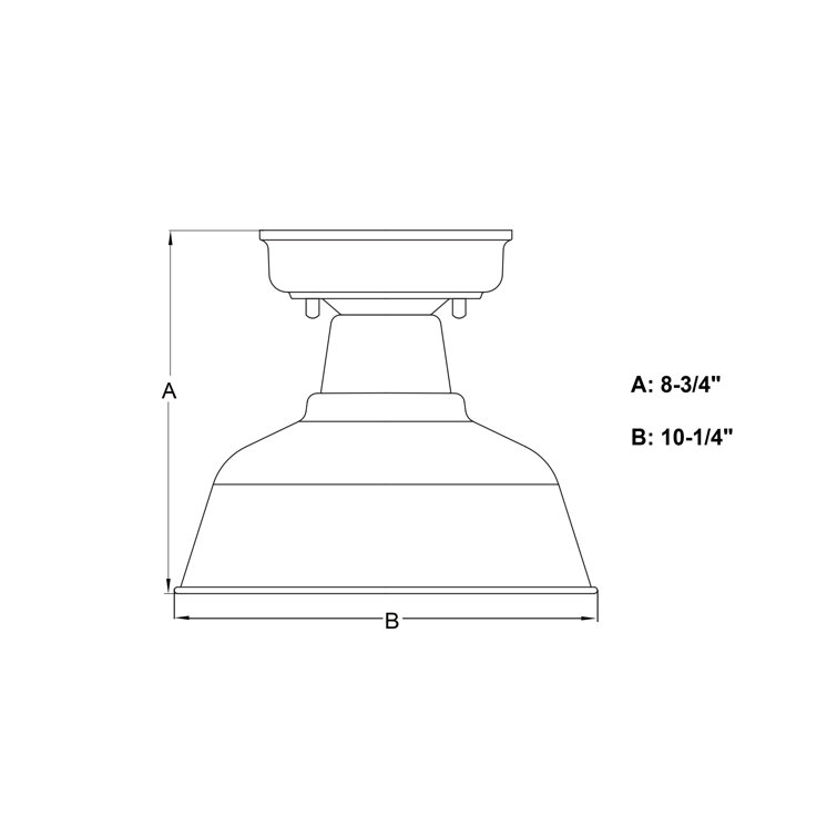 Bronze and Gold Farmhouse Indoor/Outdoor LED Ceiling Light