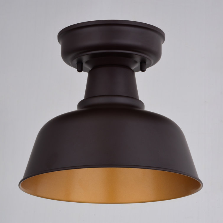 Bronze and Gold Farmhouse Indoor/Outdoor LED Ceiling Light