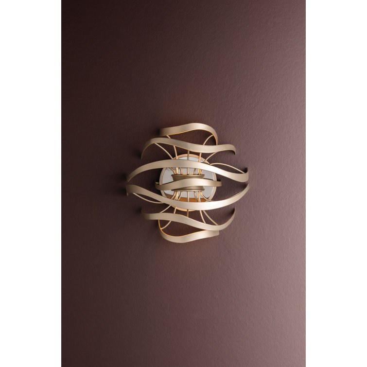 Silver 12" Dimmable Plug-In Electric Glam Sconce