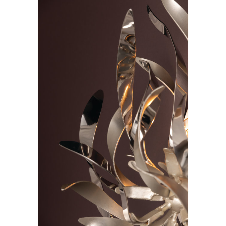 Graffiti Transitional Silver Leaf Flush Mounted Sconce