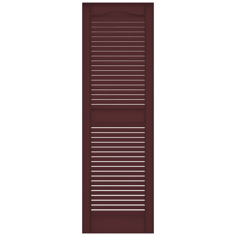 Bordeaux Vinyl 12" x 54" Louvered Decorative Shutters