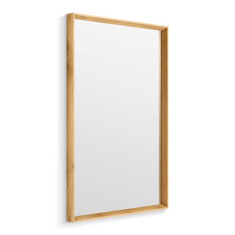 Rectangular White Oak Framed Wall Mirror