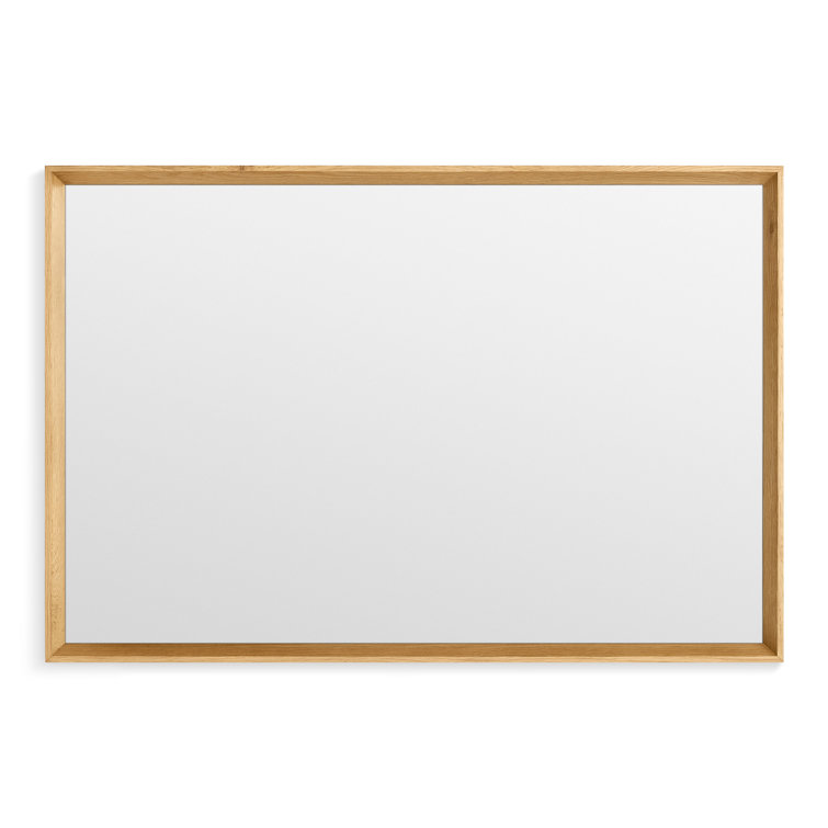 Rectangular White Oak Framed Wall Mirror