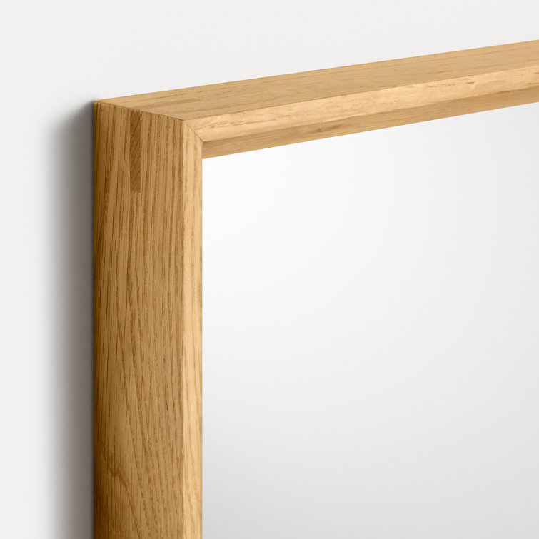 Rectangular White Oak Framed Wall Mirror