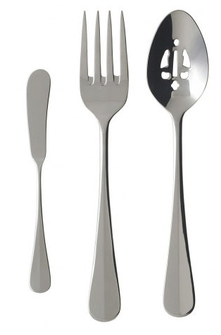 Polished Stainless Steel 3-Piece Hostess Set