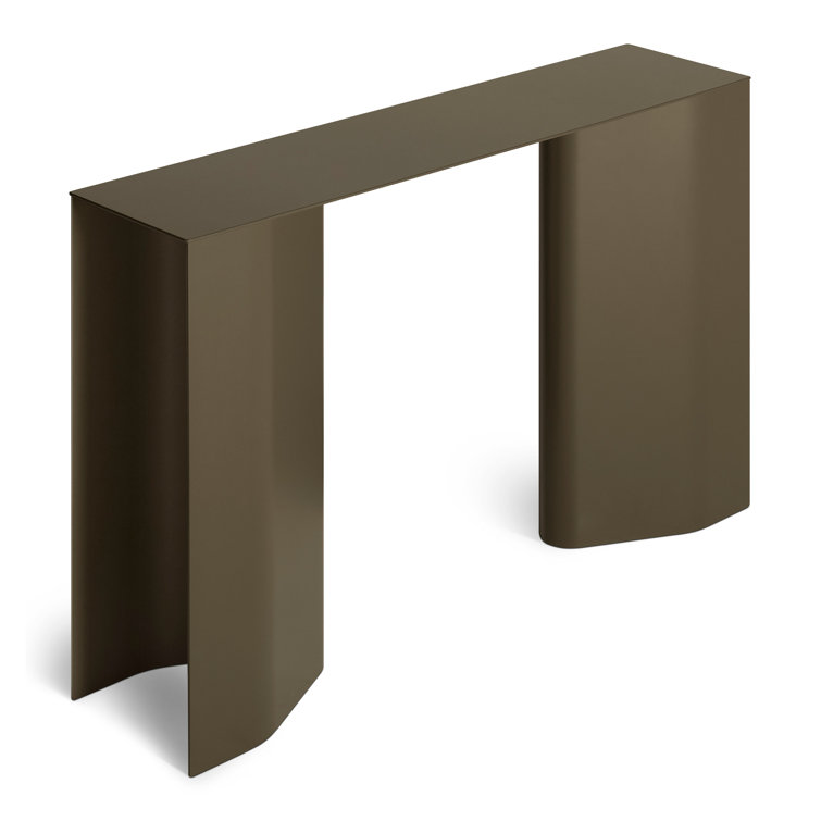 Dark Olive Powder-Coated Aluminum Console Table