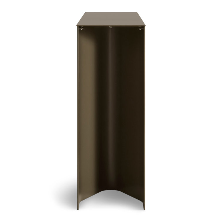 Dark Olive Powder-Coated Aluminum Console Table
