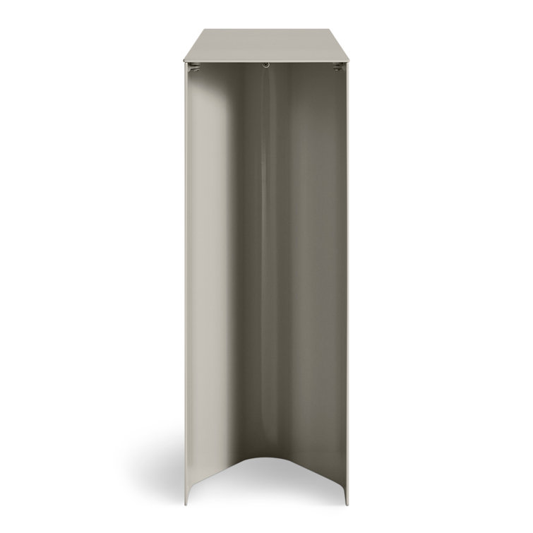Putty Powder-Coated Aluminum Console Table with Storage