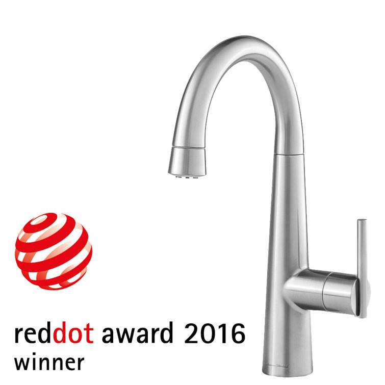 Edgewater Polished Chrome Pull-Down Bar Faucet with Brass