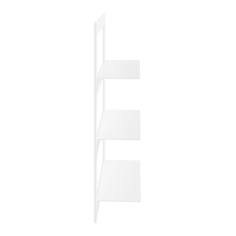 White Powder-Coated Metal Wall-Mounted Shelf