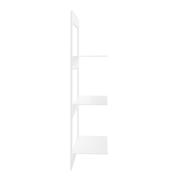 White Powder-Coated Metal Wall-Mounted Shelf