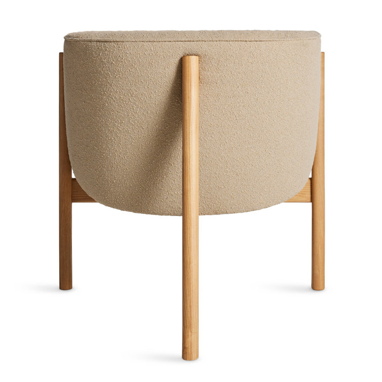 Kelso Camel Upholstered Lounge Chair with Natural Wood Frame