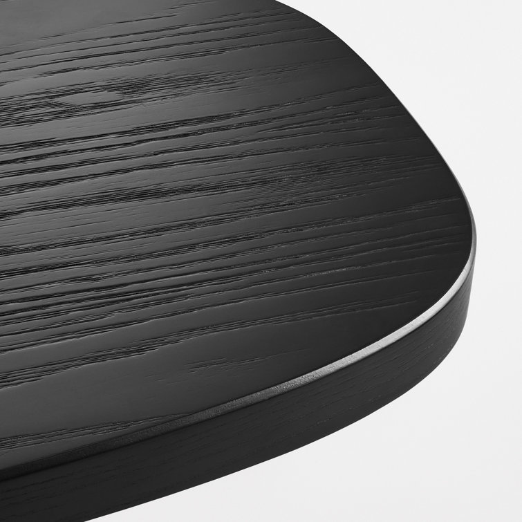 Black Ash Capsule-Shaped Wood Console Table