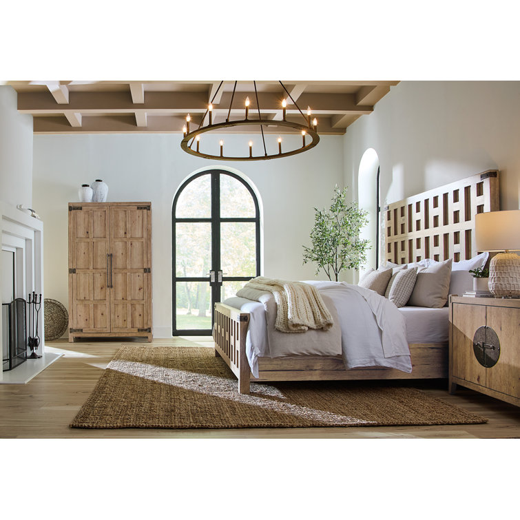 Rustic Black Oak Veneer Wardrobe with Mirror