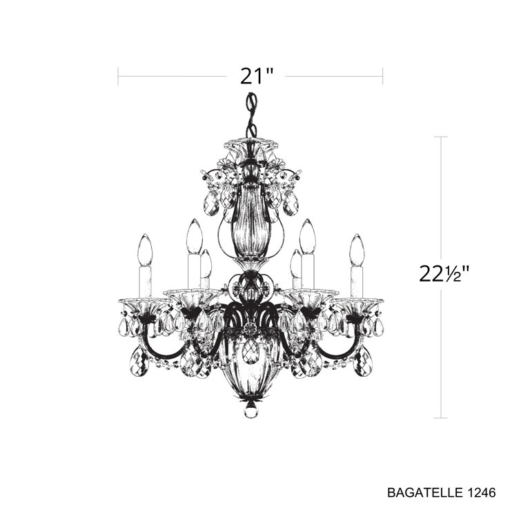 Bagatelle Mini 7-Light Polished Silver Heritage Crystal Chandelier