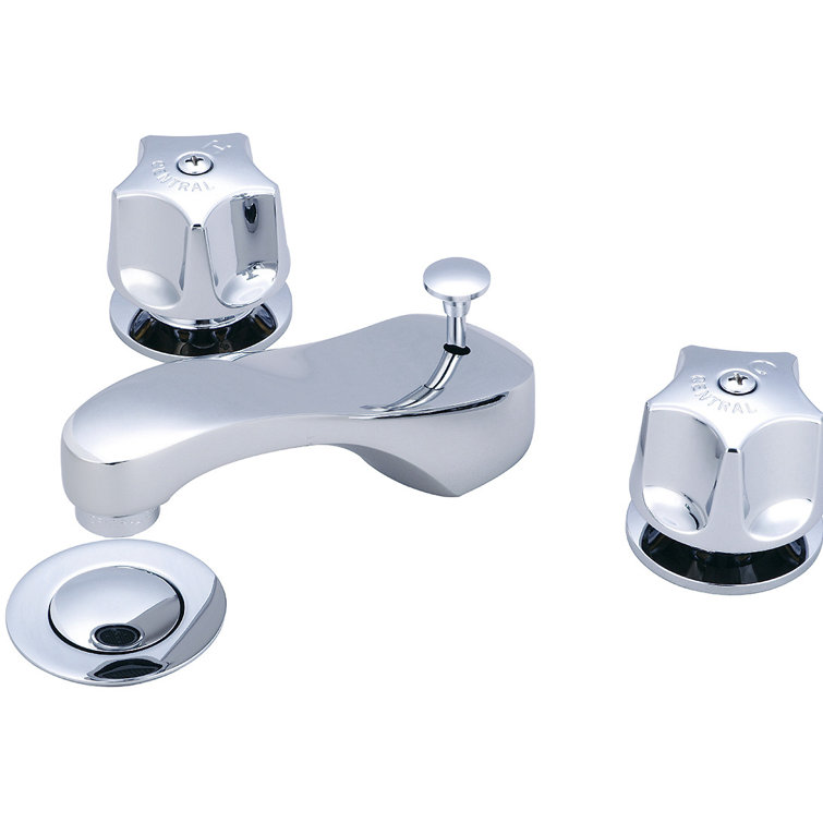 Taiwanese Polished Chrome Widespread 2-Handle Bathroom Faucet