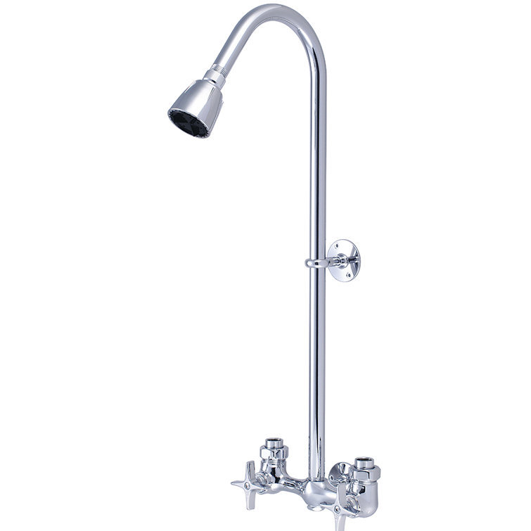 Chrome Dual Handle Wall Mounted Shower Set