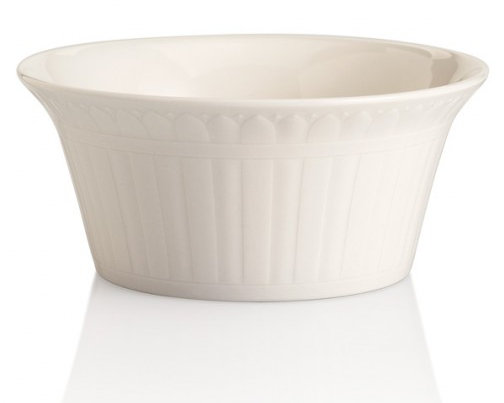 White Ceramic Round Fruit Bowl, 5-inch