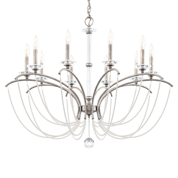 Heirloom Gold 10-Light Crystal Candle Chandelier