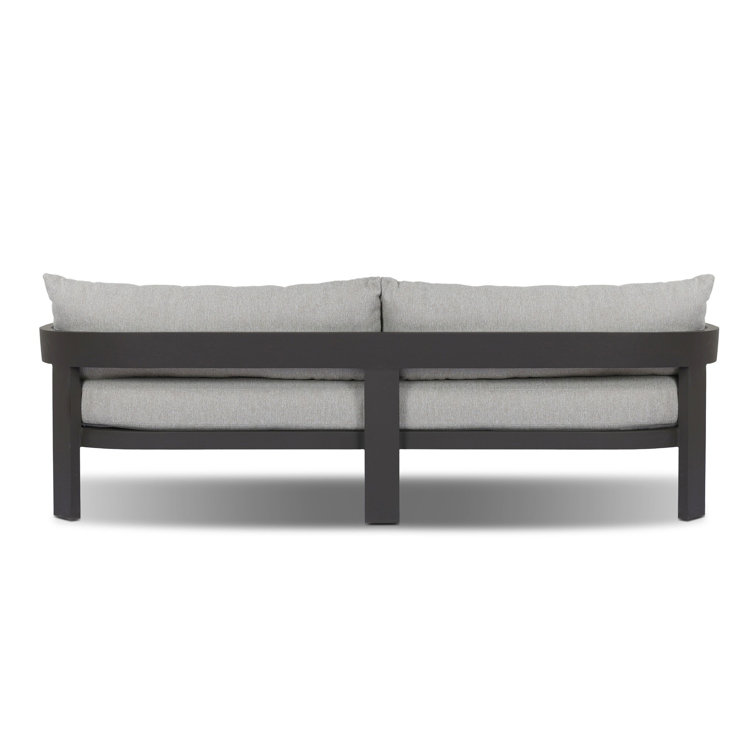 Jackson 96" Concha Fog and Bronze Metal Outdoor Sofa