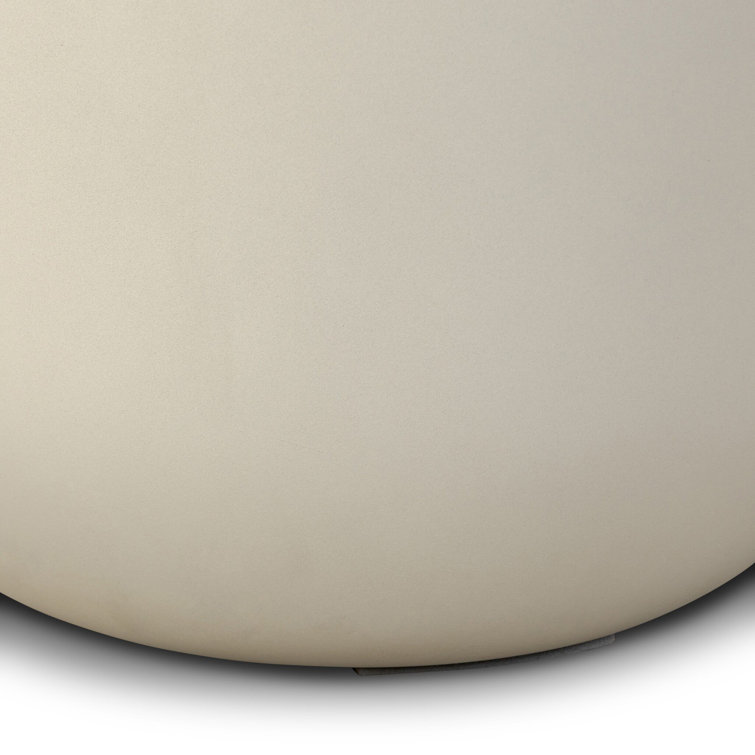 Elise Round White Concrete End Table
