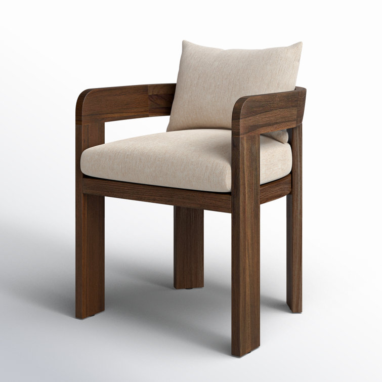 Jackson Teak and Beige Cushioned Dining Chair