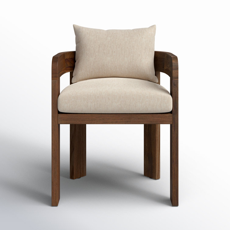 Jackson Teak and Beige Cushioned Dining Chair