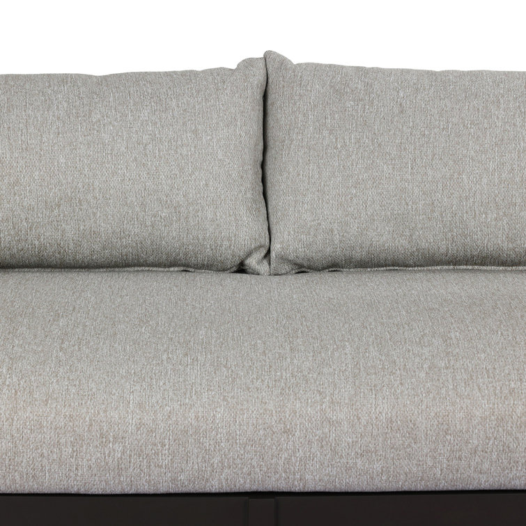 Jackson 96" Concha Fog and Bronze Metal Outdoor Sofa