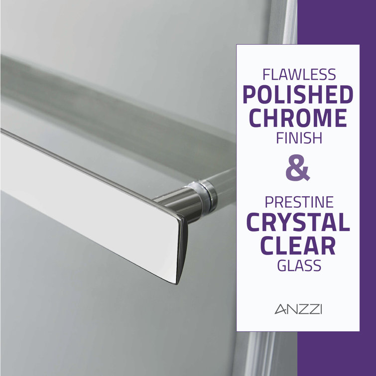 Kahn 48" x 76" Frameless Sliding Shower Door in Polished Chrome
