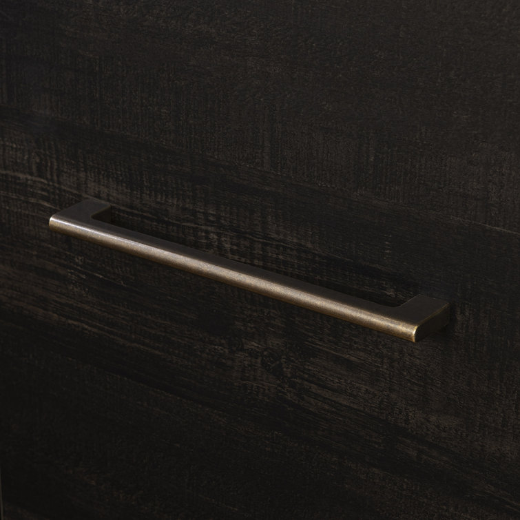 Rubbed Black Vertical Double 5-Drawer Slim Dresser