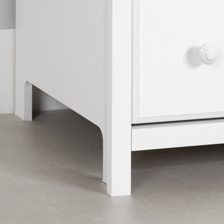 White Nursery Combo Dresser with Soft Close Drawer