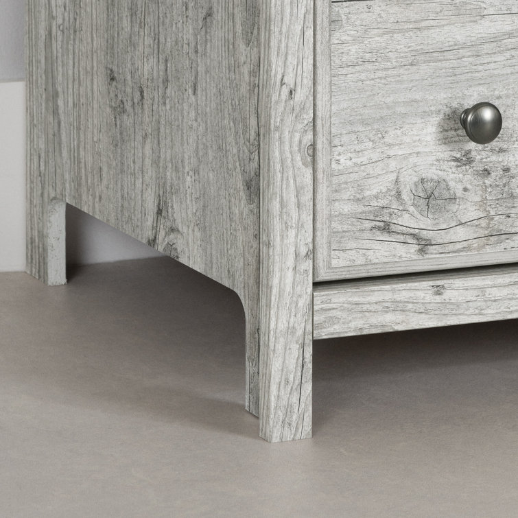 Seaside Pine Cottage-Style 3-Drawer Dresser with Baskets