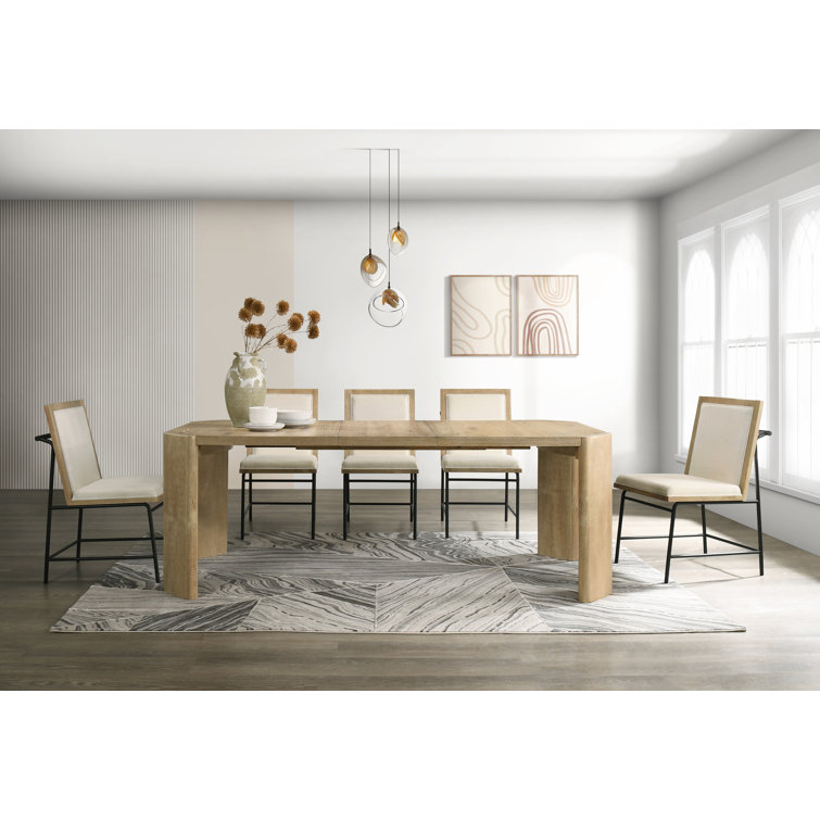 Driftwood Brown Extendable Rectangular Wood Dining Table