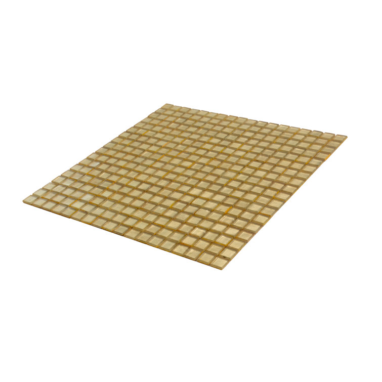 Satin Sheen Gold Glass Mosaic Wall and Floor Tile