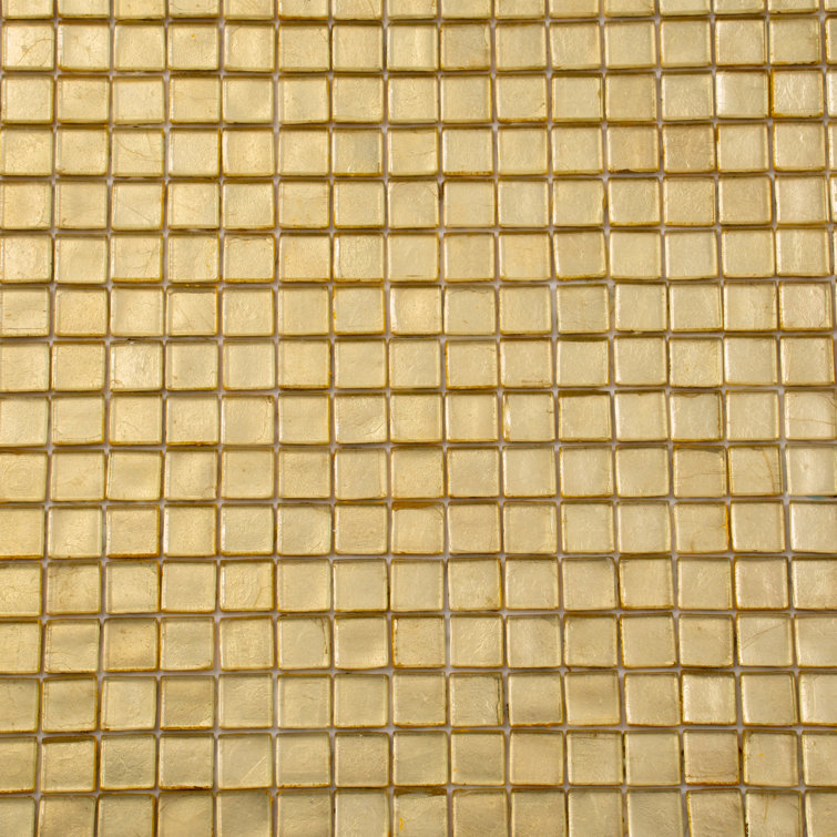 Satin Sheen Gold Glass Mosaic Wall and Floor Tile