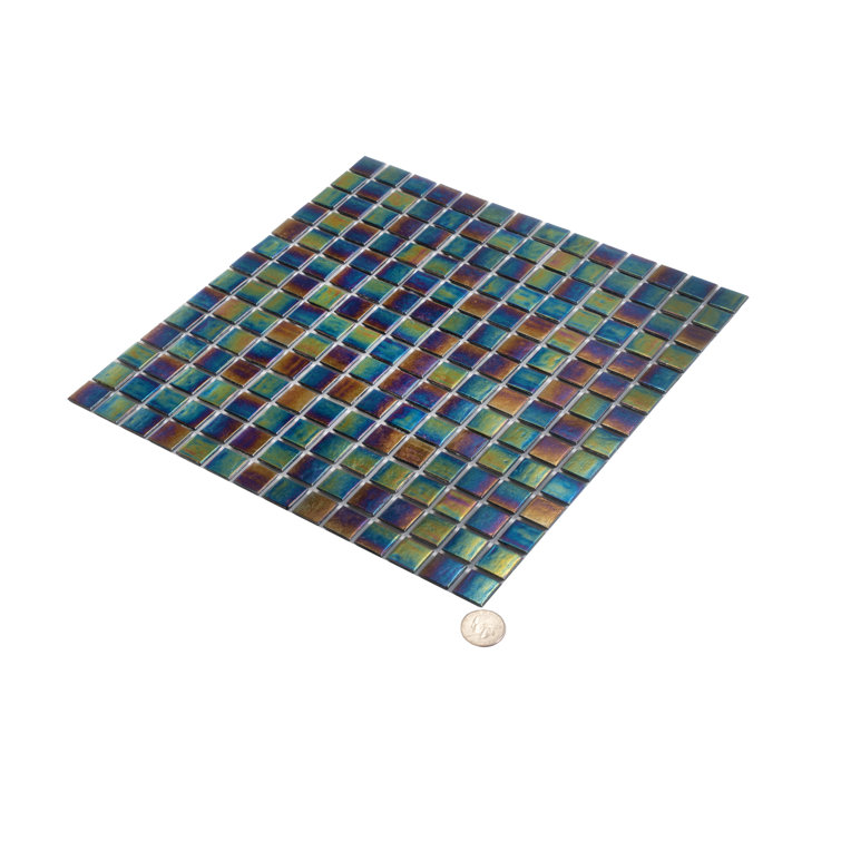 Nacreous 12" x 12" Iridescent Glass Mosaic Tile