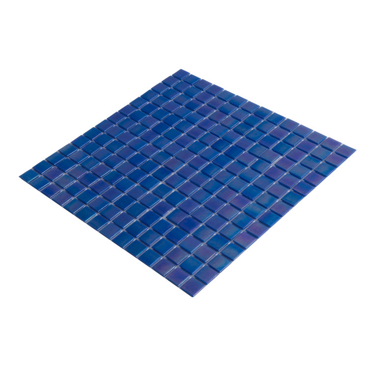 Royal Blue 12" x 12" Glossy Glass Mosaic Tile