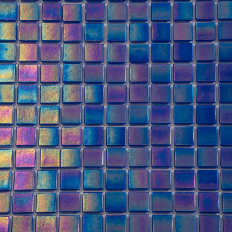 Royal Blue 12" x 12" Glossy Glass Mosaic Tile
