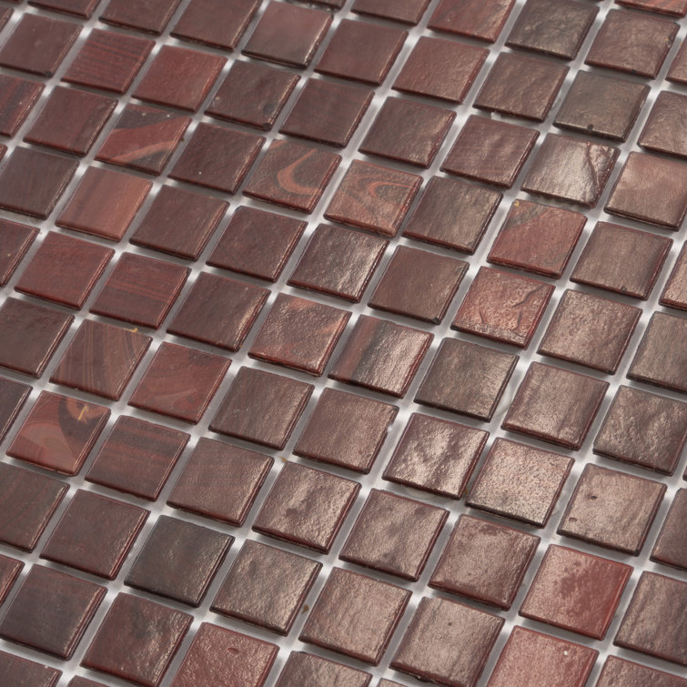 Ruby Red 12" x 12" Glossy Glass Mosaic Tile
