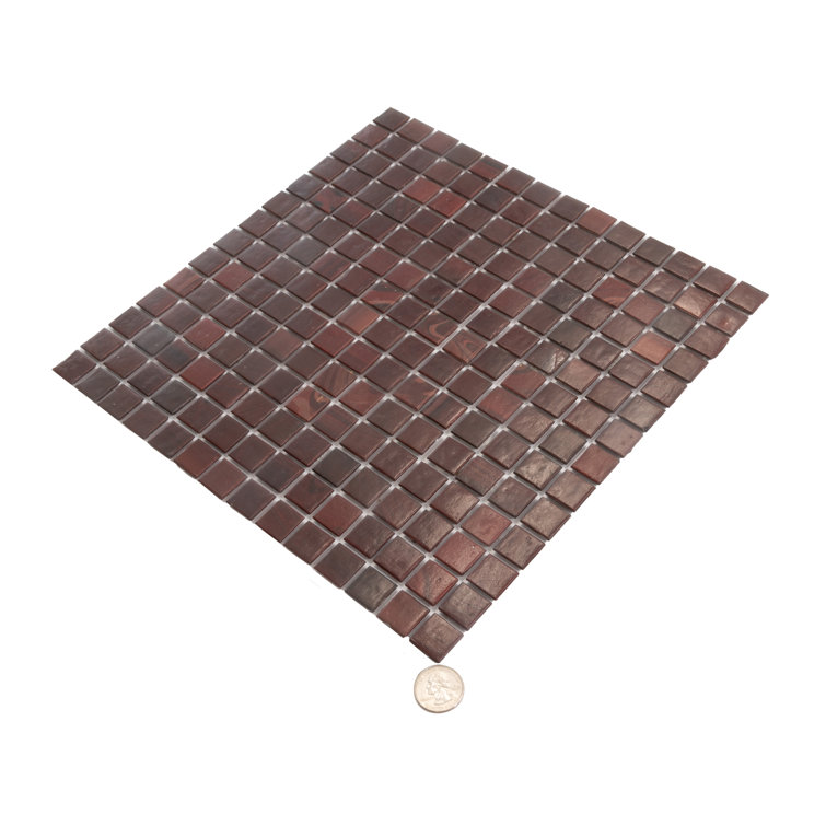 Ruby Red 12" x 12" Glossy Glass Mosaic Tile