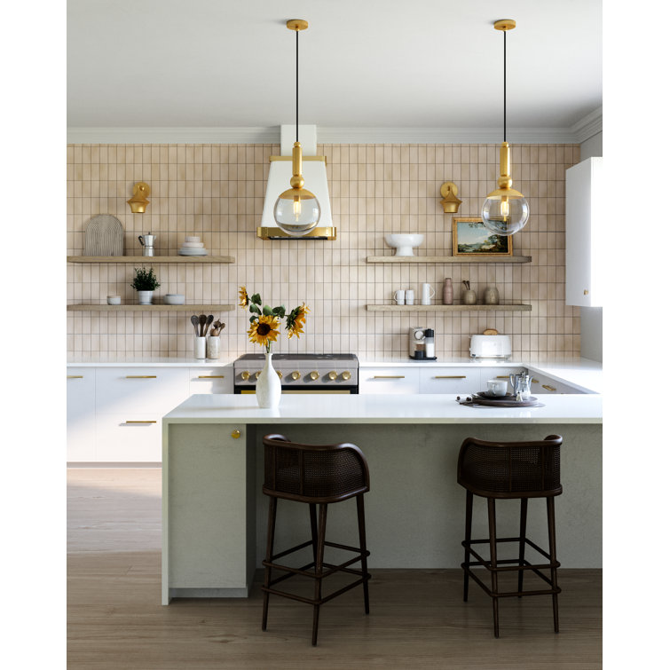 Gold and Matte Black Mini Globe Pendant Light