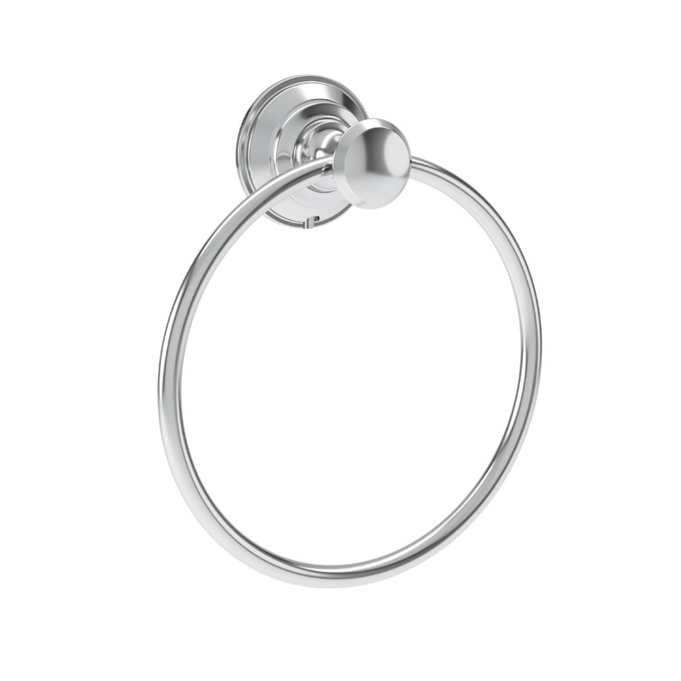 Braston Polished Chrome Wall Mounted Towel Ring