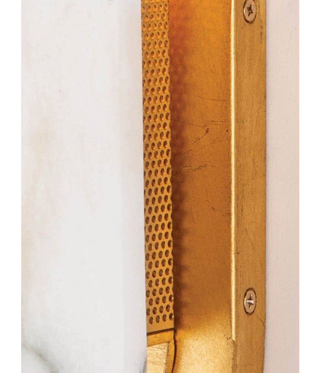 Jonah 17.25" Gold Alabaster 1-Light Rectangular Wall Sconce