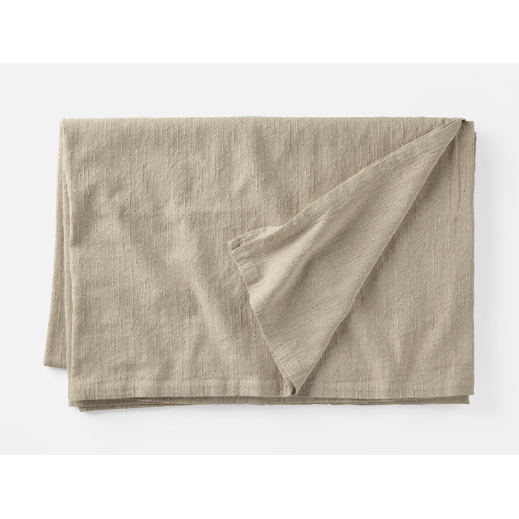 Nutmeg Organic Cotton Textured Weave Tablecloth 72" x 108"