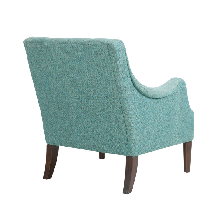 Teal Handcrafted Solid Wood Accent Chair