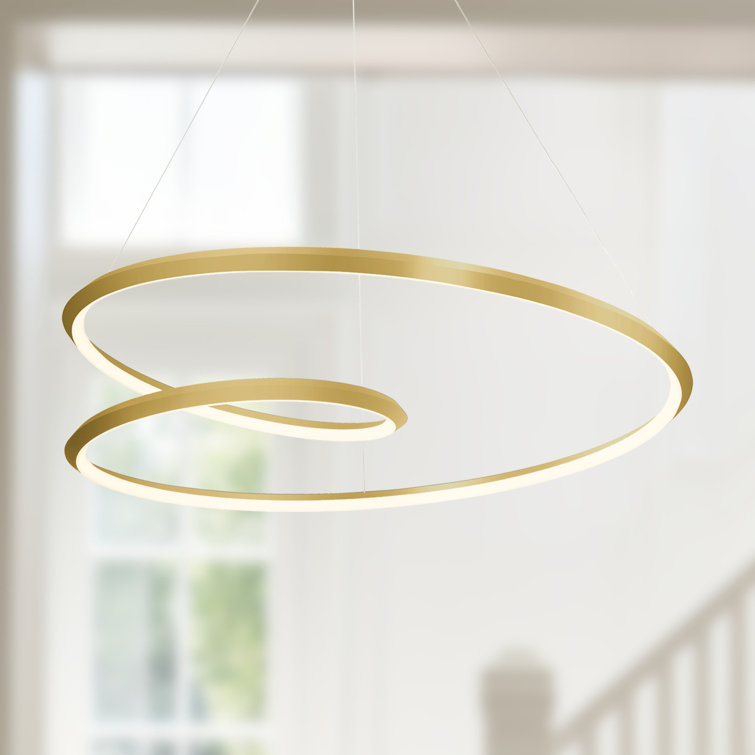 Ampersand 39" Gold and Brushed Nickel LED Pendant Light