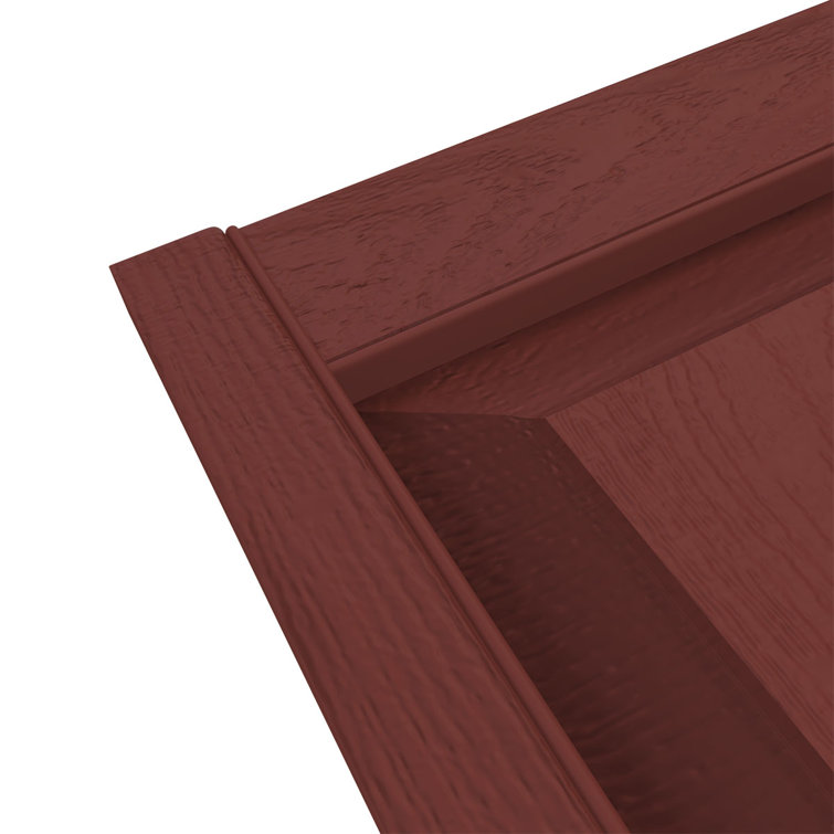 Burgundy Red Vinyl Raised Panel Exterior Shutters, 14.75" x 31"