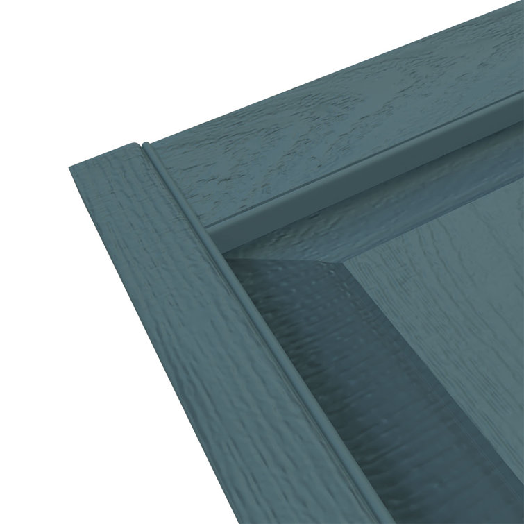 Wedgewood Blue 43" Raised Panel Vinyl Shutters with Installation Kit