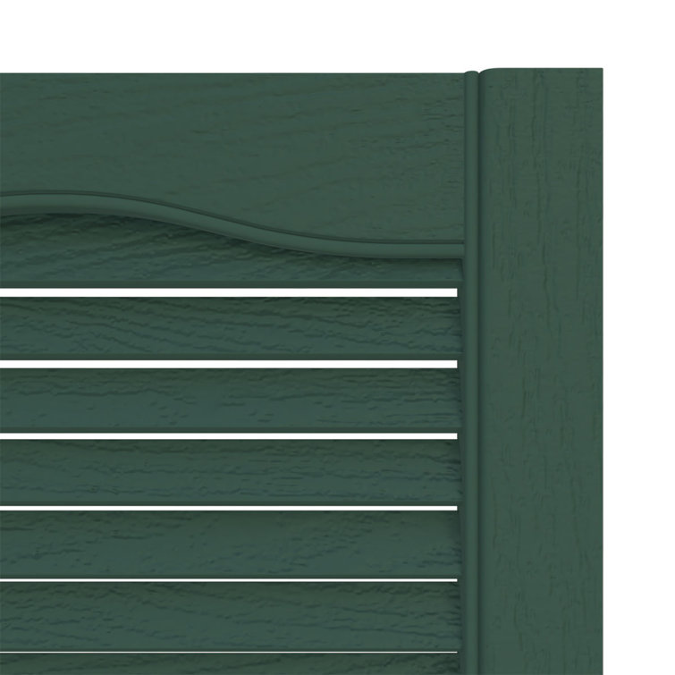 Forest Green Vinyl Louvered Decorative Shutters, 14.5x60