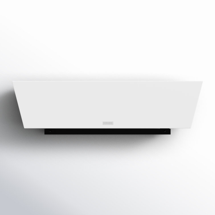 36" White Plastic Railing Planter with Adjustable Brackets